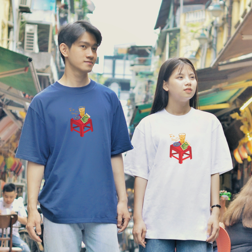 Áo thun Oversize cotton unisex nam nữ Goodore Trà đá thoáng mát năng động thiết kế độc đáo