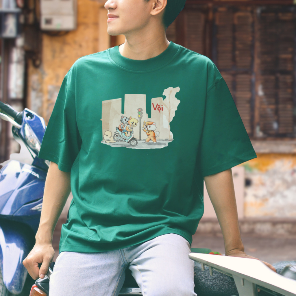 Áo thun Oversize cotton unisex nam nữ Goodore BST Phố Thị mẫu Vội thoáng mát năng động thiết kế độc đáo