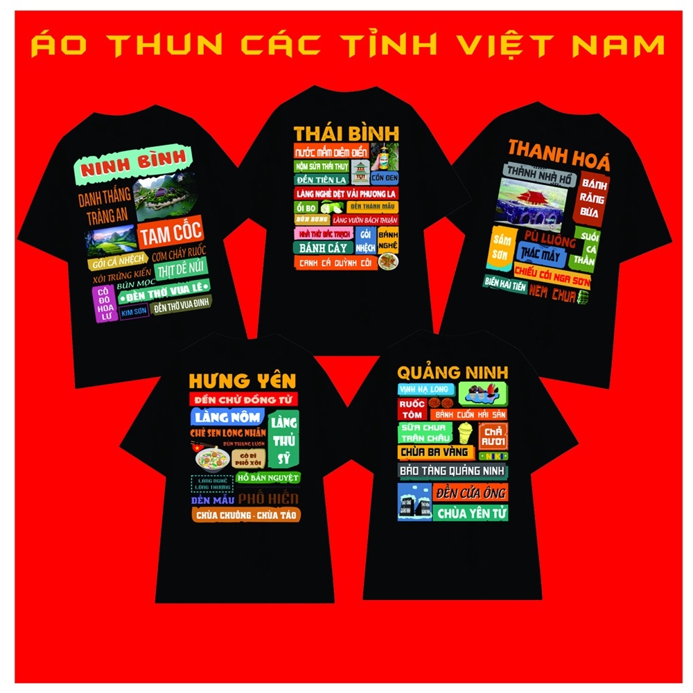 Áo thun 63 TỈNH VIỆT NAM áo phông cotton vải mềm An Giang,Bạc Liêu,Bến Tre,Cà Mau,Cần Thơ,Đồng Tháp,Hậu Giang,Kiên Giang