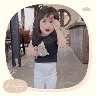 Áo croptop cho bé gái  thương hiệu Mẹ và Con+, vải sợi tre năng động đáng yêu thời trang