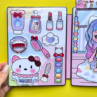 Đồ chơi bóc dán makeup thời trang Toca Galaxy - búp bê giấy pighandmade