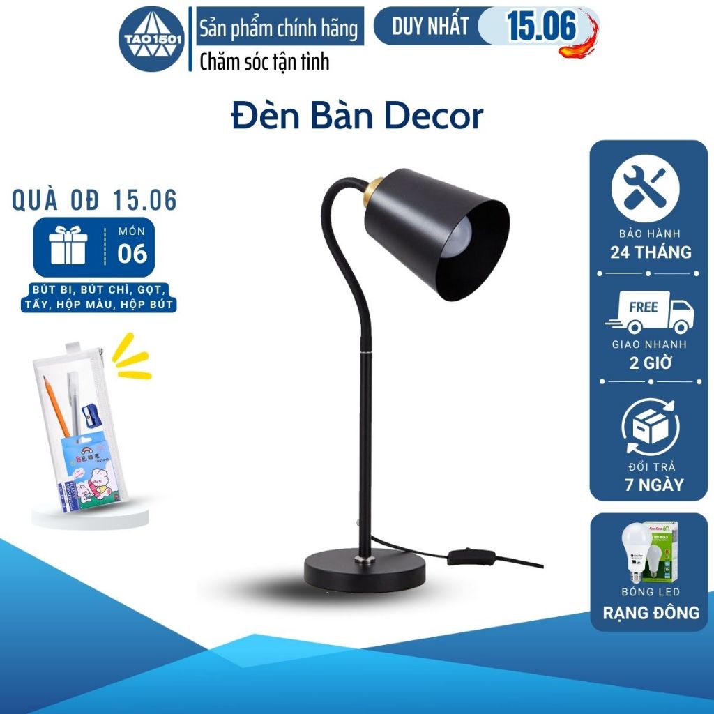Đèn bàn học decor, đèn led để bàn làm việc đọc sách phù hợp bảo vệ mắt chống cận, decor | BigBuy360 - bigbuy360.vn
