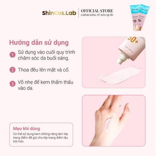 Kem chống nắng phổ rộng thuần chay – dưỡng trắng – nâng tone SHINCOS.LAB BRIGHTENING TONE UP SUNCREAM SPF50+ PA++++