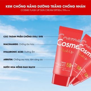 Kem Chống Nắng Dưỡng Trắng Chống Nhăn COSME Flash Up Suncream SPF50+ PA+++