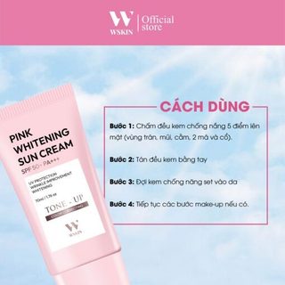 Kem chống nắng dưỡng trắng nâng tone WSKIN Whitening Suncream SPF50+ PA+++