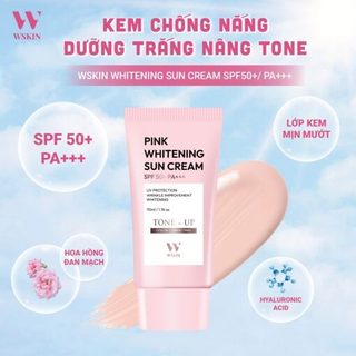 Kem chống nắng dưỡng trắng nâng tone WSKIN Whitening Suncream SPF50+ PA+++