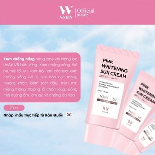 Kem chống nắng dưỡng trắng nâng tone WSKIN Whitening Suncream SPF50+ PA+++
