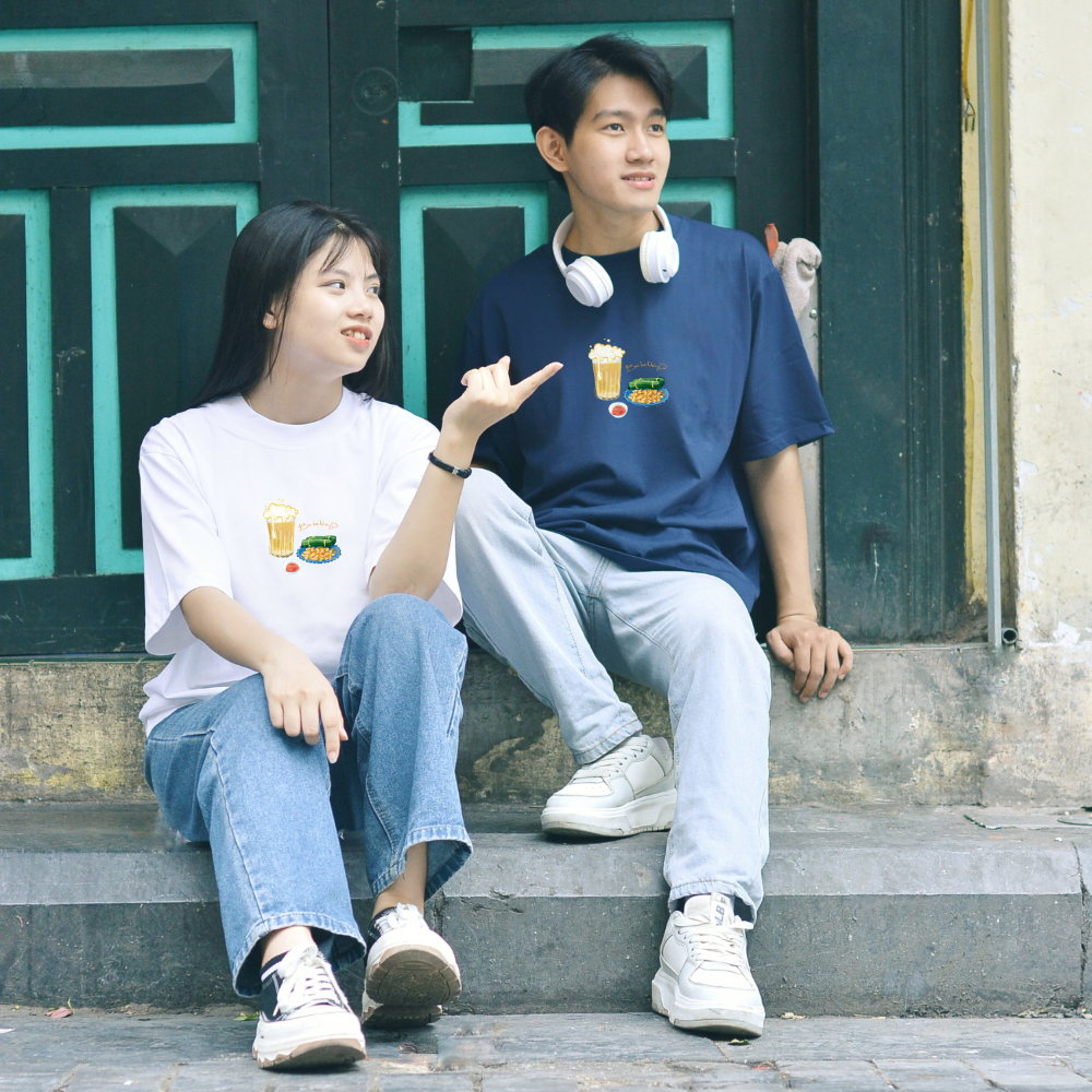 Áo thun Oversize cotton unisex nam nữ Goodore Bia hơi thoáng mát năng động thiết kế độc đáo