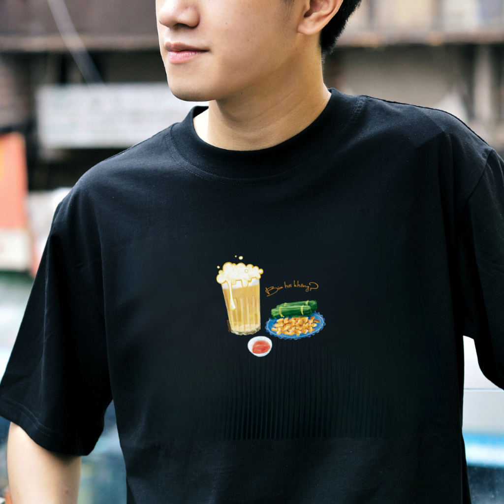 Áo thun Oversize cotton unisex nam nữ Goodore Bia hơi thoáng mát năng động thiết kế độc đáo