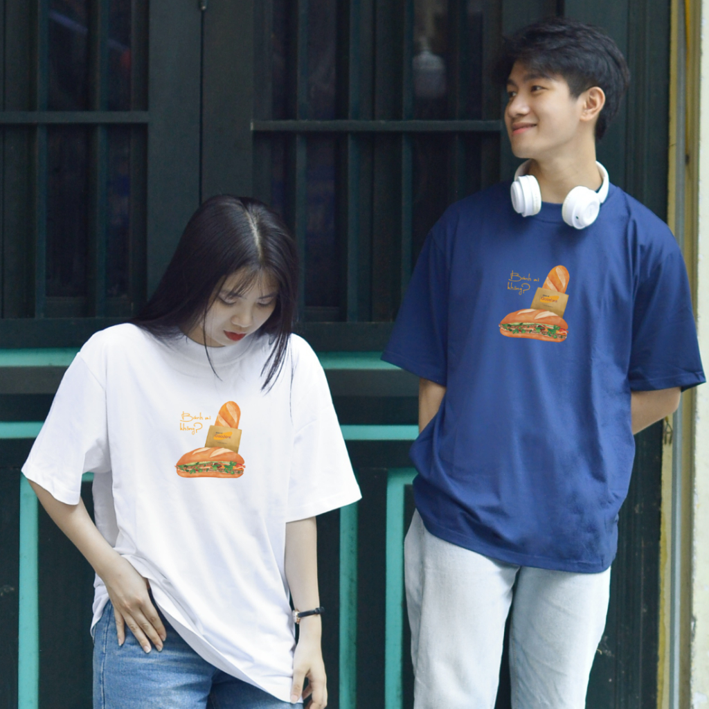 Áo thun Oversize cotton unisex nam nữ Goodore Bánh mỳ thoáng mát năng động thiết kế độc đáo