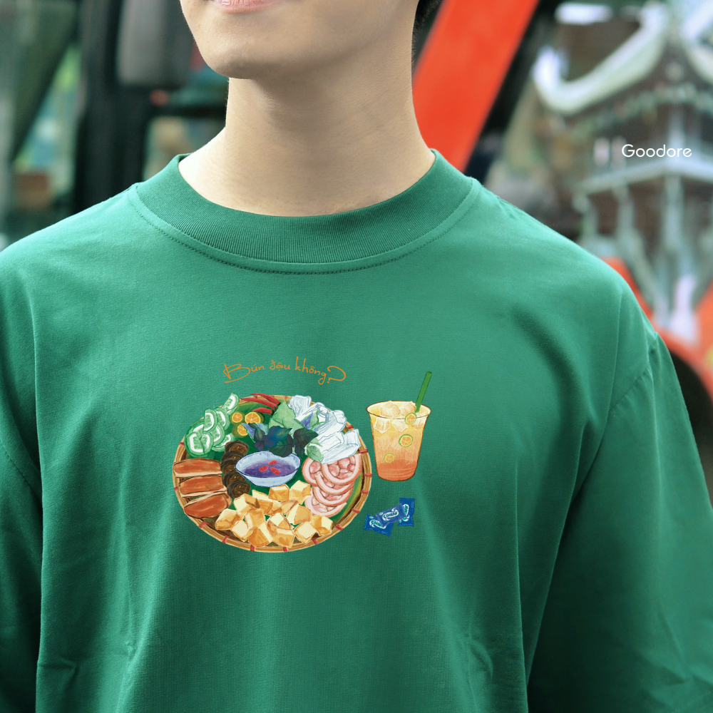 Áo thun Oversize cotton unisex nam nữ Goodore Bún đậu thoáng mát năng động thiết kế độc đáo
