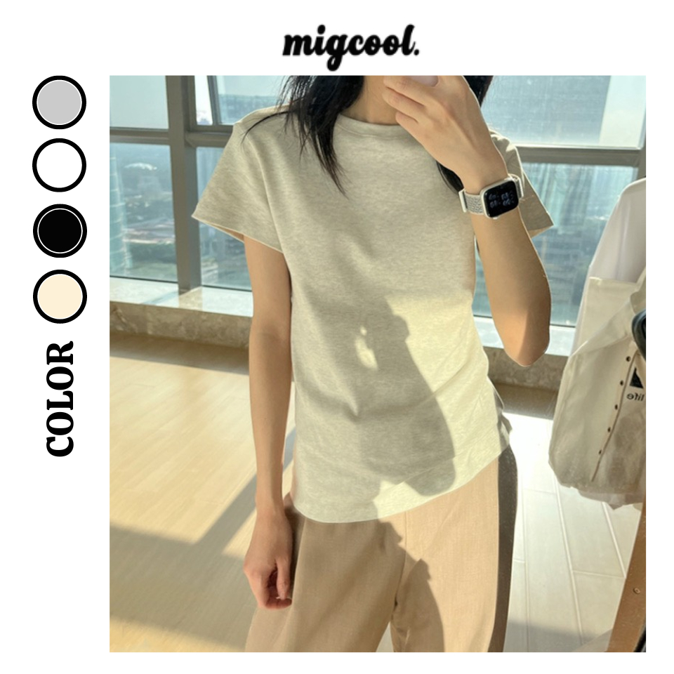 Áo Thun Migcool Baby Tee Basic áo Thun Form ôm Baby Tee ôm Body Co