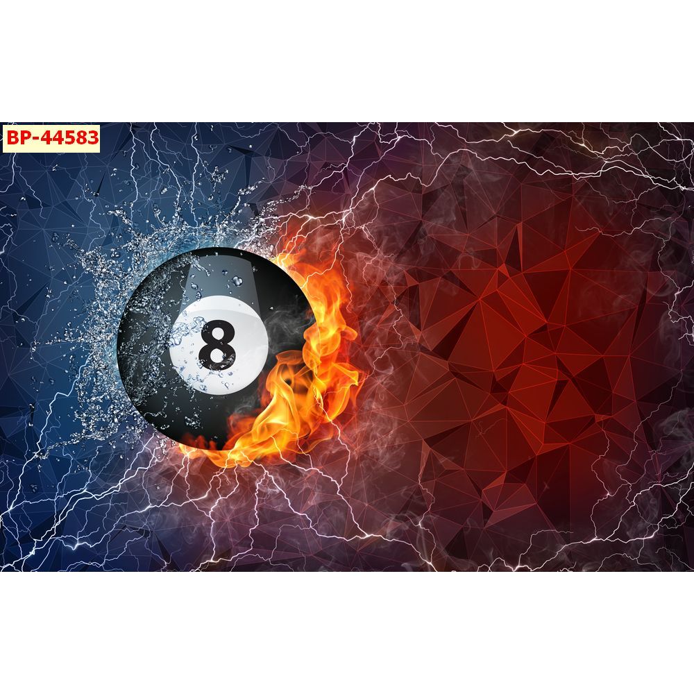 Tranh Vải Lụa 3D dán tường cao cấp chủ đề bi-a(bida) billard nhiều kích thước tặng keo + dụng cụ