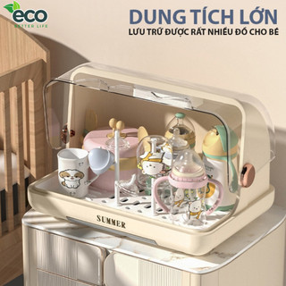 Khay úp bình sữa tiệt trùng ECO bảo quản bằng tia UVC loại bỏ vi khuẩn 99% an toàn tiện dụng