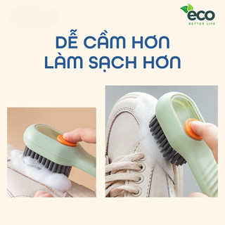 Bàn chải chà giày ECO có ngăn chứa nước giặt, Bàn chải cọ rửa đa năng 3 trong 1 treo tường tiện lợi