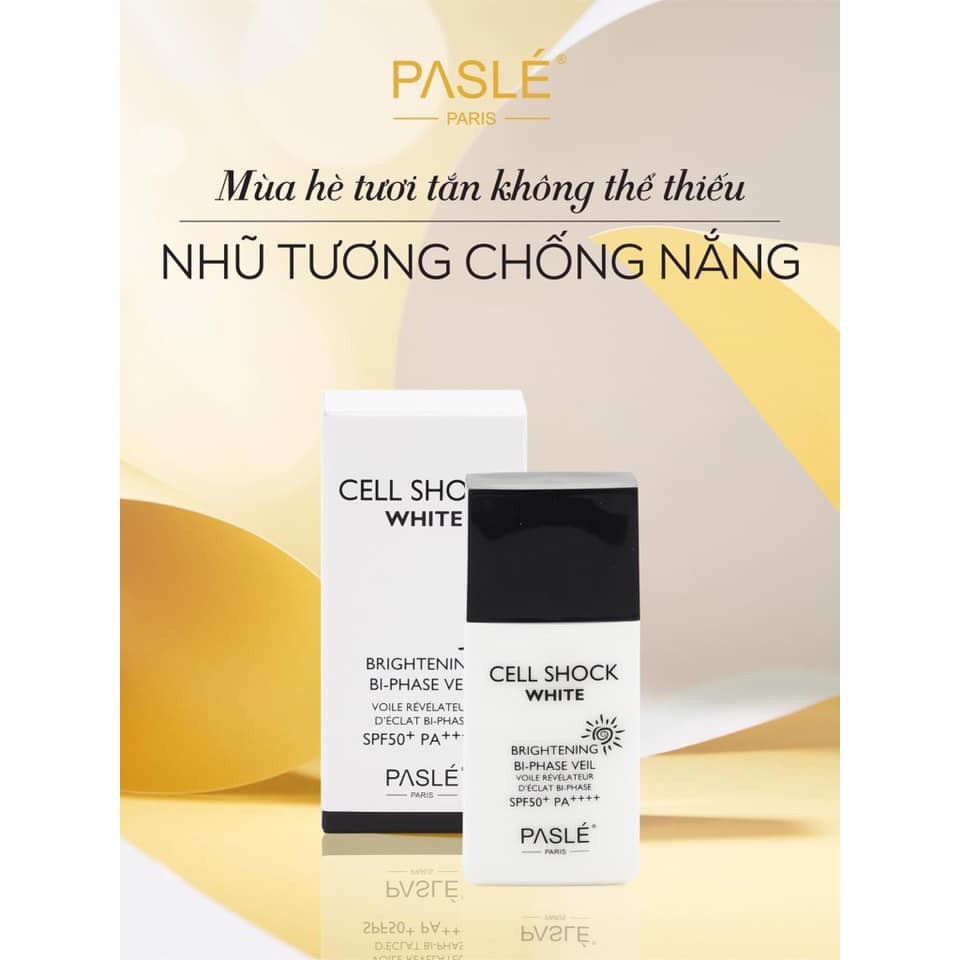 Ảnh Kem Chống Nắng Dạng Nhũ Tương CELL SHOCK WHITE CREAM PASLÉ Chống Oxy Hóa [SPF50+, PA++++] - 50ml/lọ 1