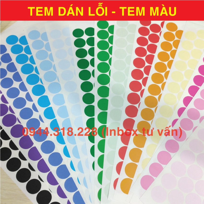 TEM DÁN LỖI, TEM ĐÁNH DẤU, TEM DÁN MÀU HÌNH TRÒN | Shopee Việt Nam
