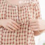 Larosa Bộ Đồ Bầu Có Kéo Khóa Ngực Cổ Áo Tròn Vải Kẻ Caro Mềm Mại - LA016B