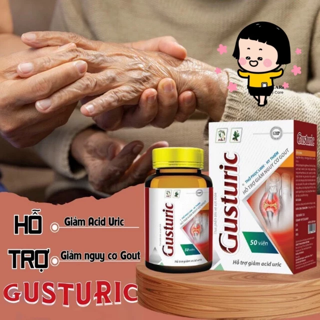 Viên Uống Gusturic Ecophar - Hỗ trợ giảm acid uric ,giảm nguy cơ tái phát gus ( Hộp 50 viên )