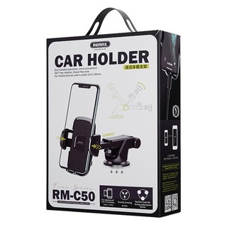 Giá đỡ kẹp Điện thoại cho ô tô xe hơi Remax RM-C50 (Đen) - Hãng phân phối