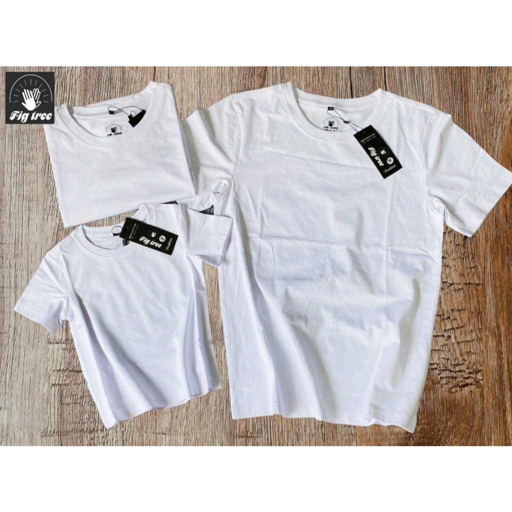 Combo Áo Thun Gia Đình FIGTREE Màu Trắng In Hình SAY YES Siêu Đáng Yêu