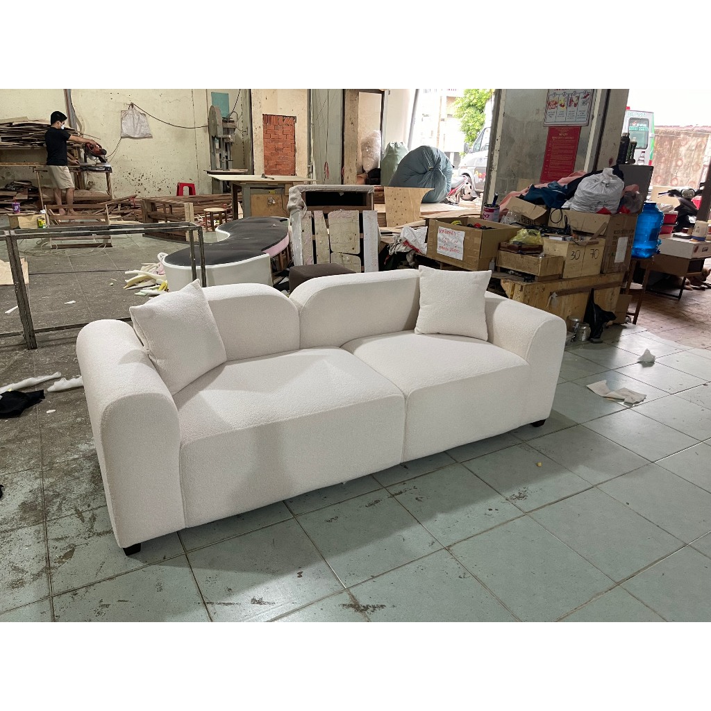 ghế sofa múi lệch dài 1m8 NHU Y DECOR có thể tách múi đa dạng chất liệu nhung, lông cừu, nỉ da, đặt lên nhà sang trọng