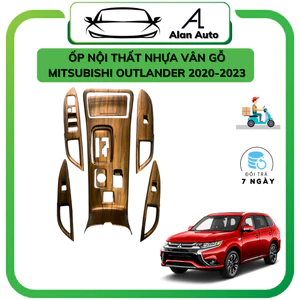 Ốp nội thất xe MITSUBISHI OUTLANDER 2020- 2023, Chất liệu Nhựa ABS màu vân gỗ