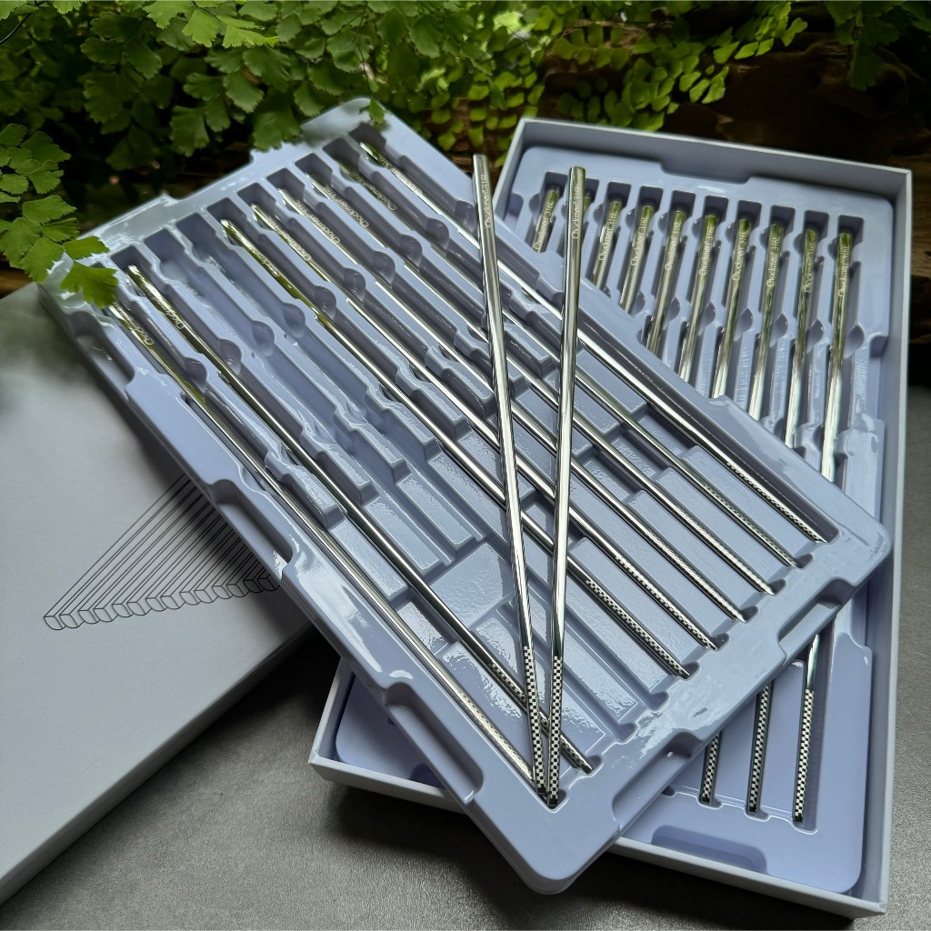 [RẺ VÔ ĐỊCH] Đũa CHOCKMEN Inox 18/10 Thiết Kế Vân Chống Trơn Trượt Đũa Ăn Xào Nấu Không Mốc An Toàn