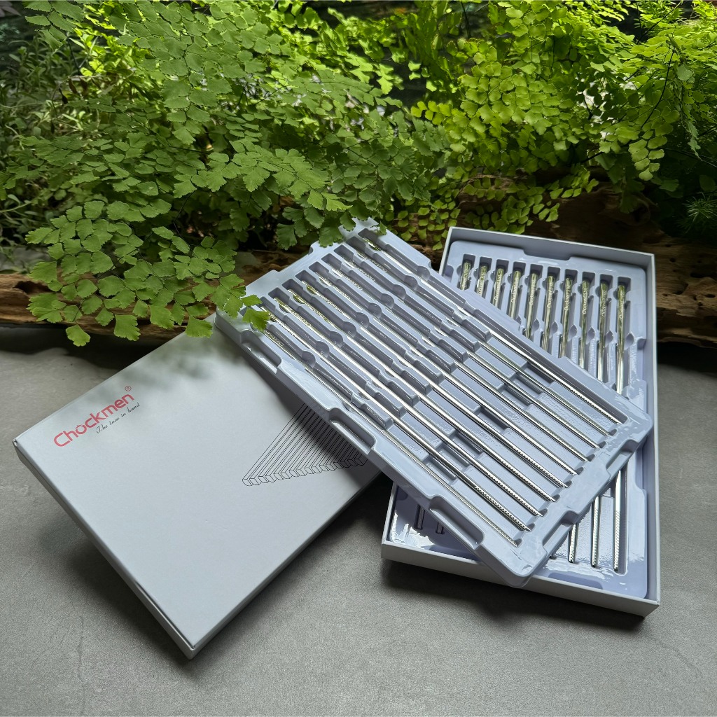 [RẺ VÔ ĐỊCH] Đũa CHOCKMEN Inox 18/10 Thiết Kế Vân Chống Trơn Trượt Đũa Ăn Xào Nấu Không Mốc An Toàn
