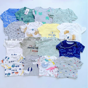 9-12M/8-10kg Body chip ngắn tay bé trai chất liệu cotton mềm mát