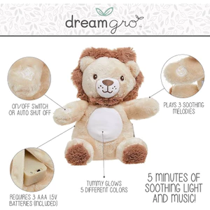 Máy Ru Ngủ Thú Bông Mềm Mại Có Đèn Nhạc Cao Cấp Cho Bé - DreamGro