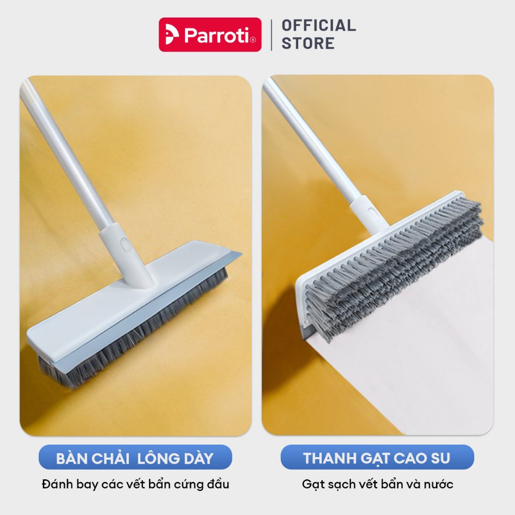 Ảnh Cây chà sàn nhà tắm đa năng 2 trong 1, chổi cọ sàn và gạt nước – Parroti Easy ES02 2