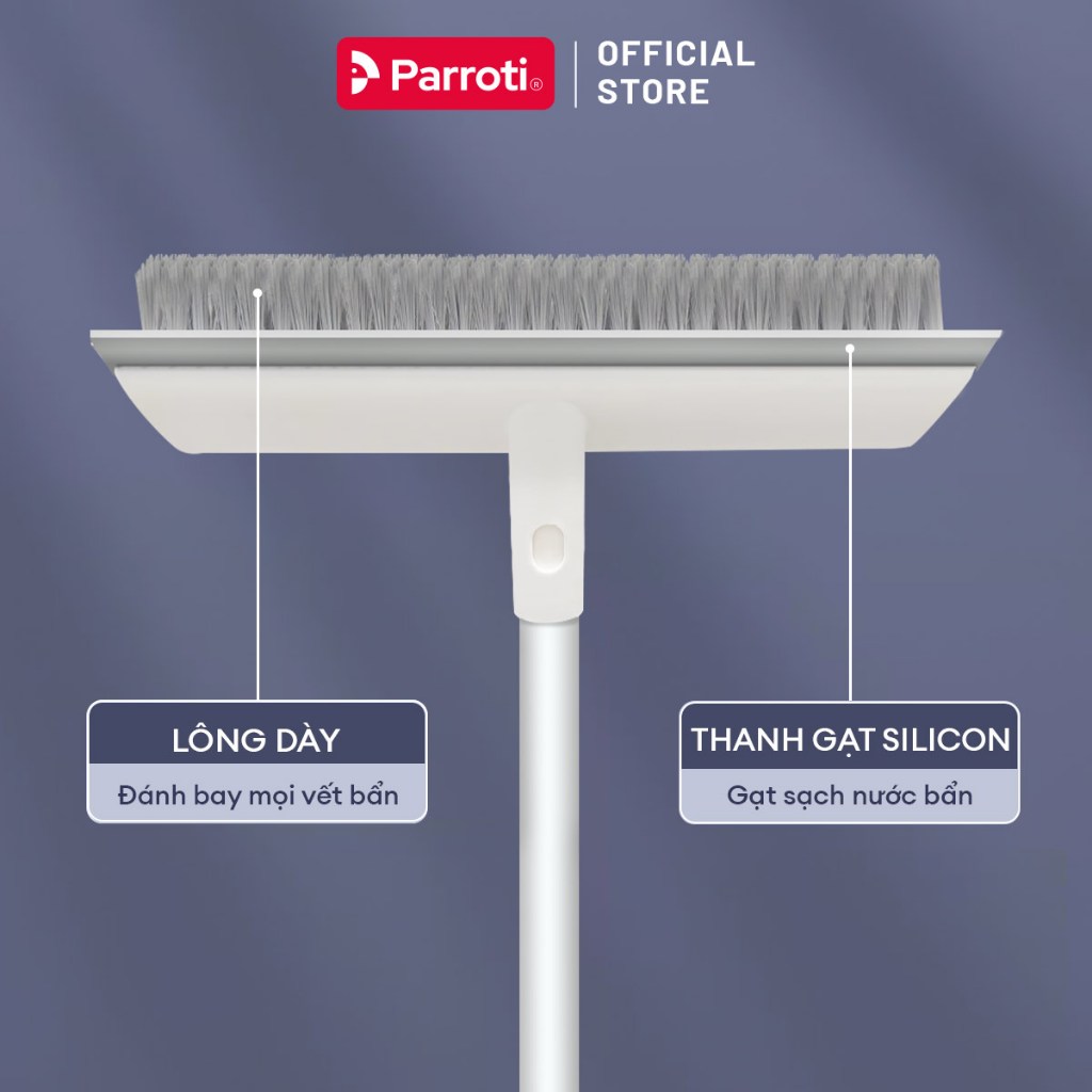 Ảnh Cây chà sàn nhà tắm đa năng 2 trong 1, chổi cọ sàn và gạt nước – Parroti Easy ES02 3