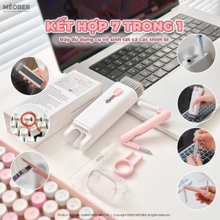 Bộ Dụng Cụ Vệ Sinh 7 in 1 Tablet - Smartphone - Bàn Phím - Tai Nghe Đa Năng Nhỏ Gọn by meober