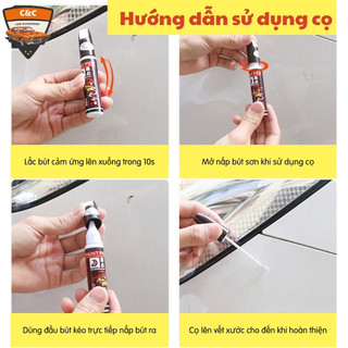 Bút xóa vết trầy xước sơn cho ô tô, xe hơi, xe máy. Bút tẩy tô màu xử lý sơn dặm (đỏ, đen, xám…)