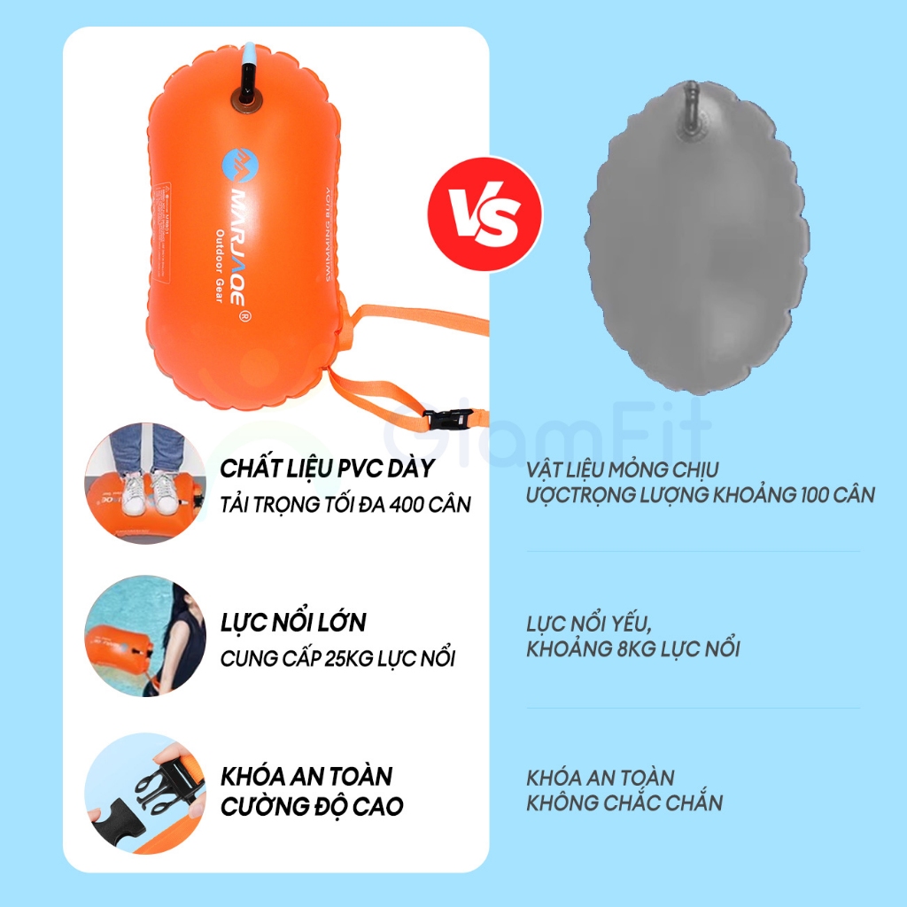 Phao bơi người lớn trẻ em pháo cứu hộ Phao Bơi Sông đa năng kiêm túi chống nước tập bơi du lịch
