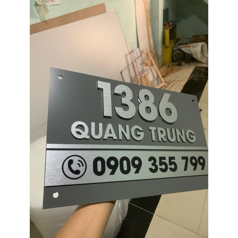 Biển số nhà. Bảng số nhà. Đặt hàng theo yêu cầu.