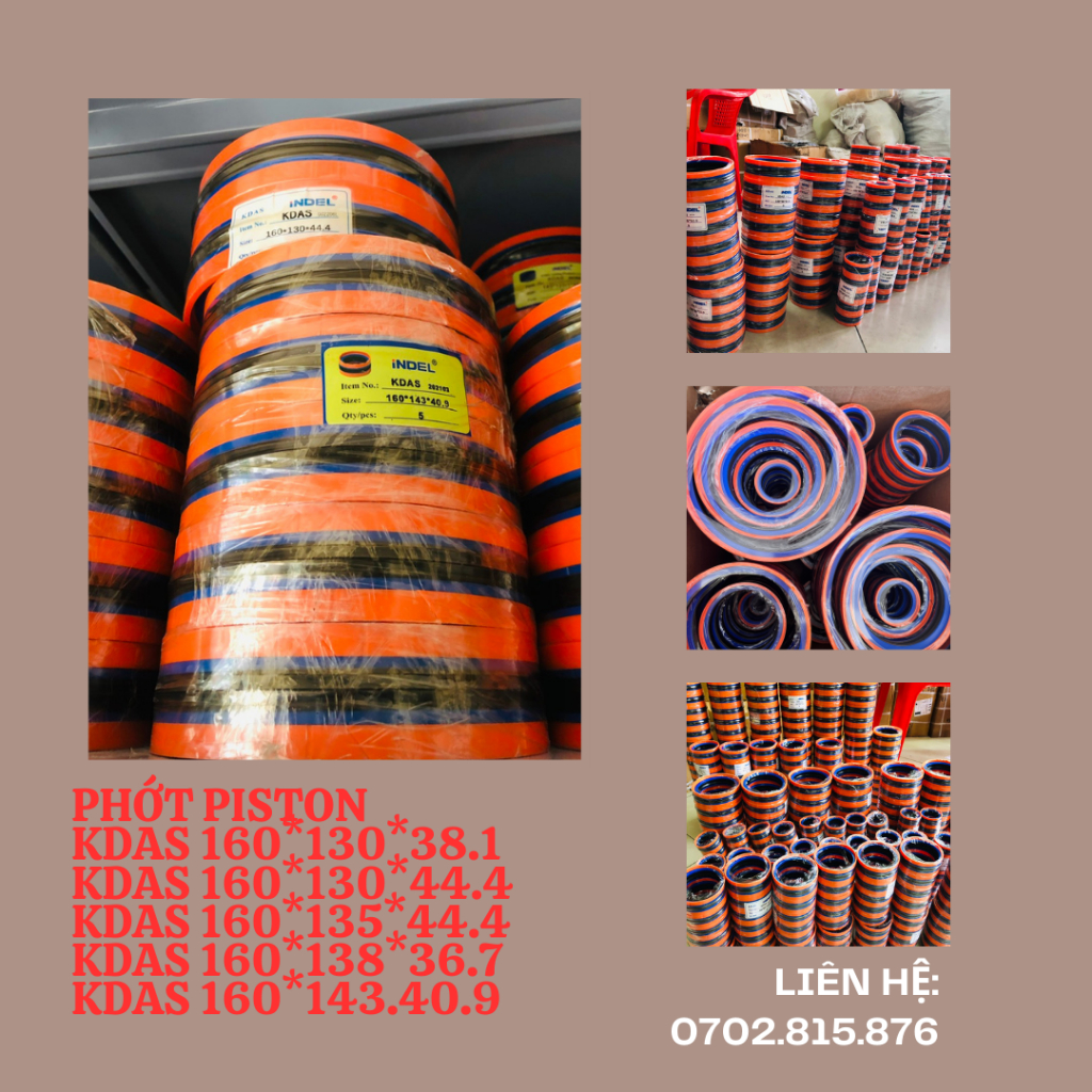 PHỚT PISTON THỦY LỰC KDAS 160*130*38.1; 160*130*44.4; 160*135*44.4; 160 ...