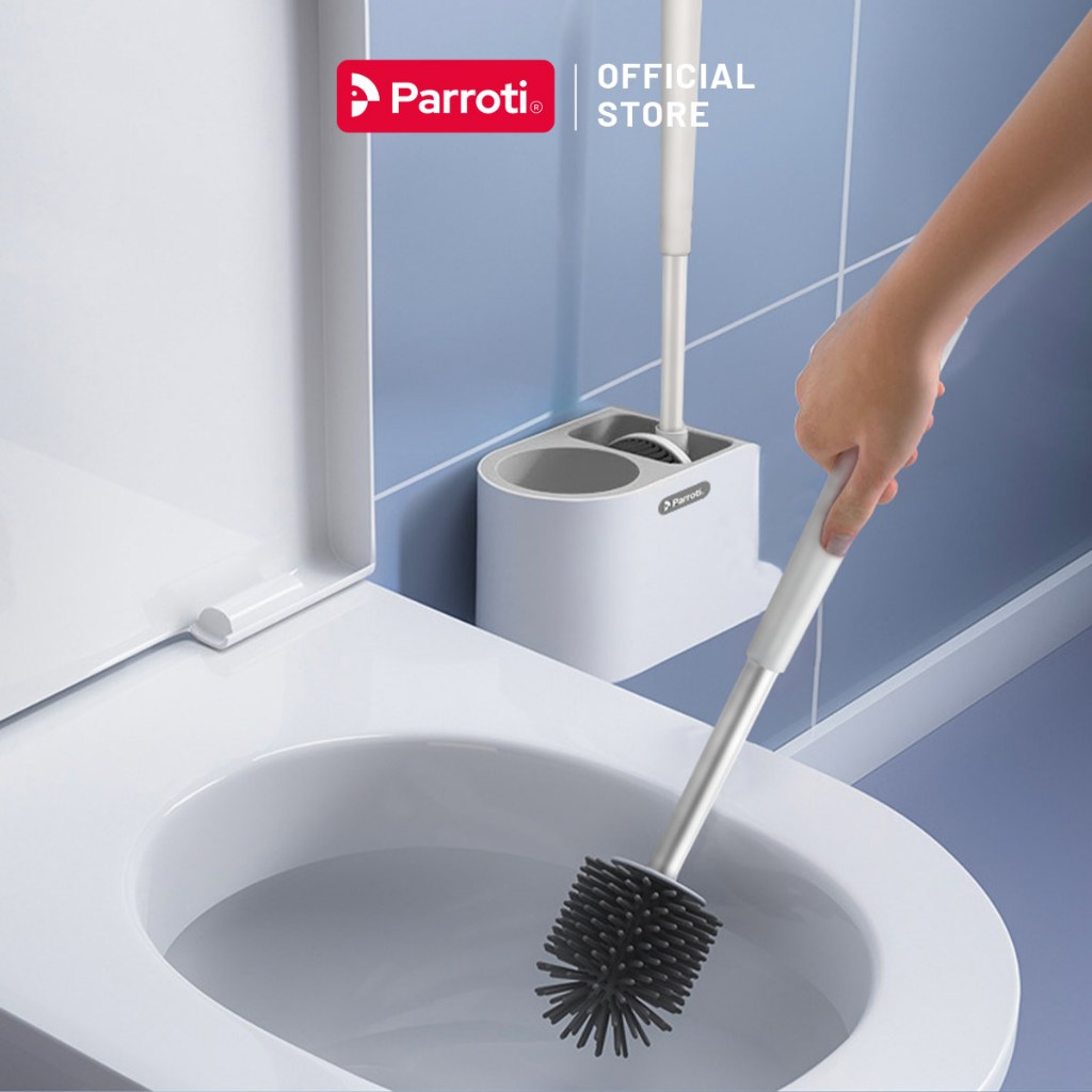 Ảnh Cọ bồn cầu, cọ toilet nhà vệ sinh 3 trong 1, có thể treo tường  Parroti Silicon SL02 2