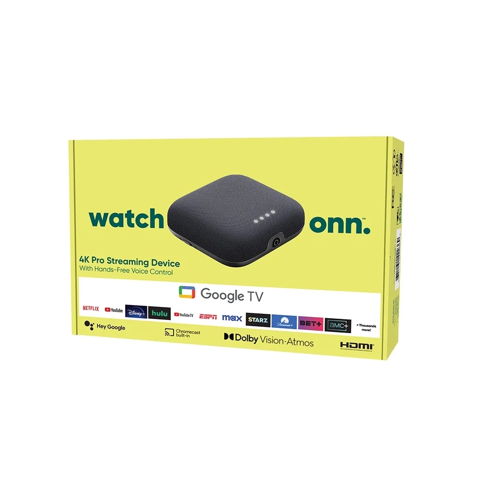Google TV Box Onn 4K Pro Micro Tích Hợp Rảnh Tay Google Cast Netflix