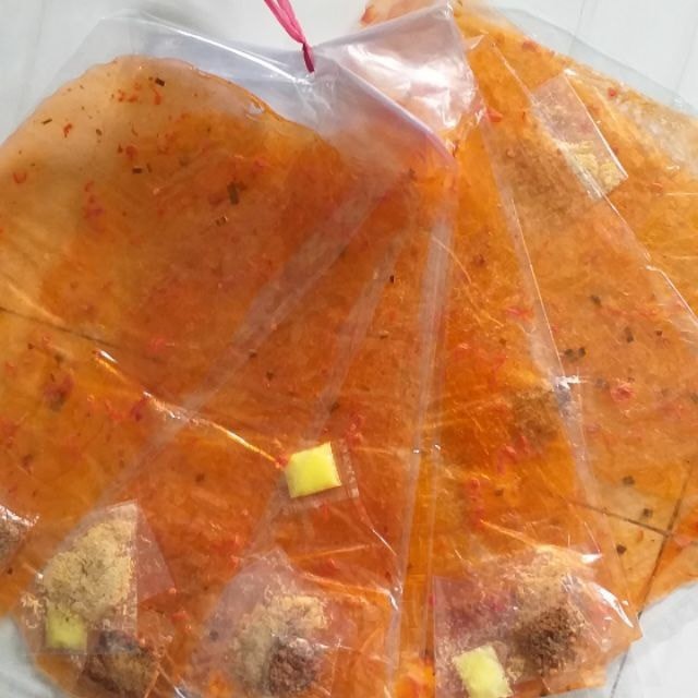 (Giá sỉ ) - 1 xâu 12 bịch bánh tráng dẻo bơ Tây Ninh - tặng 1 bịch.