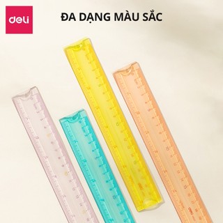 Thước kẻ nhựa dẻo EcoPVC 20/30cm Deli Trong Suốt Số Dễ Nhìn Và Đo Chính Xác Chất liệu nhựa an toàn Phù hợp với học sinh