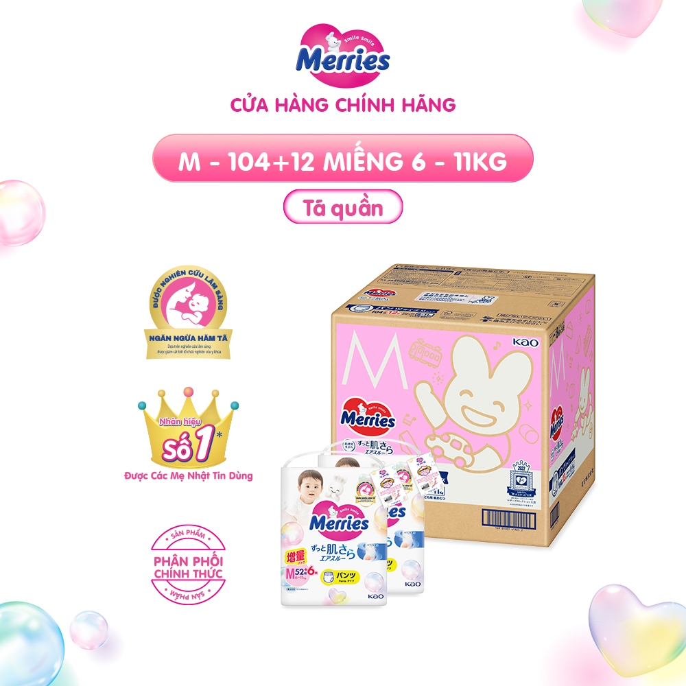 [Đánh Giá] Thùng 2 Bịch Tã Quần Merries Cộng Miếng M58/L50/XL44 Có Lợi Hơn Không? - Hình ảnh chi tiết cận cảnh sản phẩm thực tế