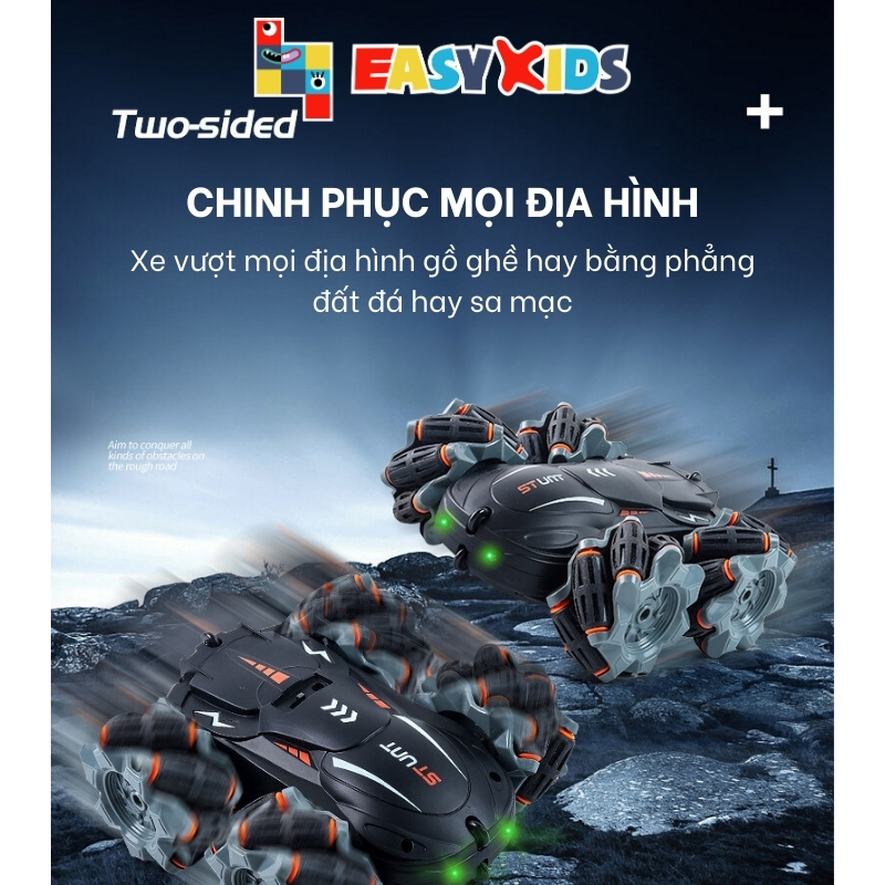 Xe Điều Khiển Từ Xa RC Drift Tốc Độ Cao Vượt Mọi Địa Hình Xoay 360 Độ Âm Thanh Sống Động
