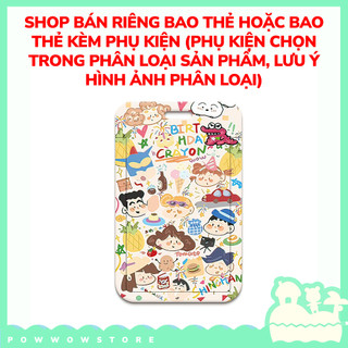 [Sẵn VN] Bao Đựng Thẻ Nhân Viên Dọc Nhựa ABS Phong Cách Nhân Vật Hoạt Hình Shin Family Funny