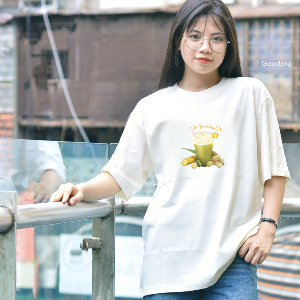 Áo thun Oversize cotton unisex nam nữ Goodore Mía đá thoáng mát năng động thiết kế độc đáo