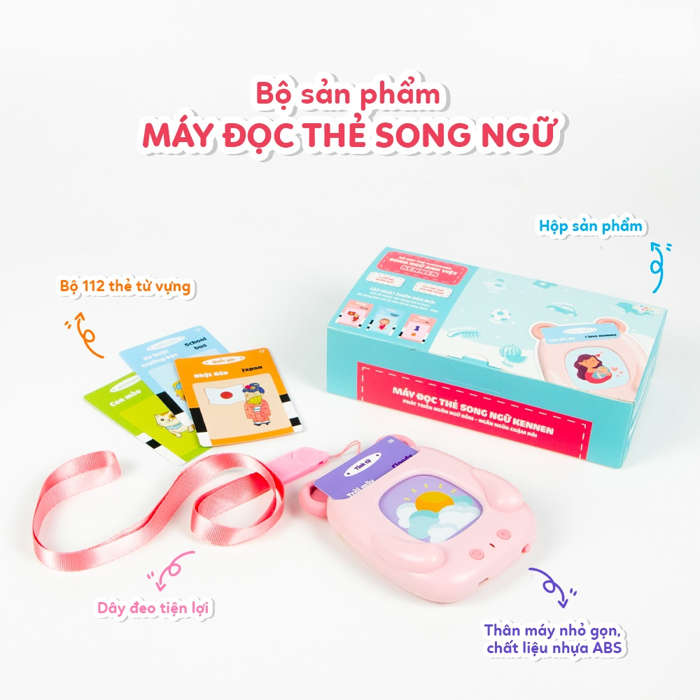 Máy Đọc Thẻ Flashcard Đọc Truyện Kennen Song Ngữ Cho Bé - Đồ Chơi Cho Bé PUKAPI
