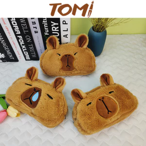 Túi Đựng Bút Capybara Lông Mền Mịn Dễ Thương TOMI 242
