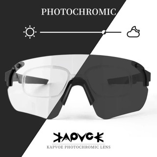 KAPVOE Kính Thể thao đổi màu Kính mắt đạp xe Kính chạy bộ Phân Cực Chống tia UV400 Siêu Nhẹ Cực Đẹp
