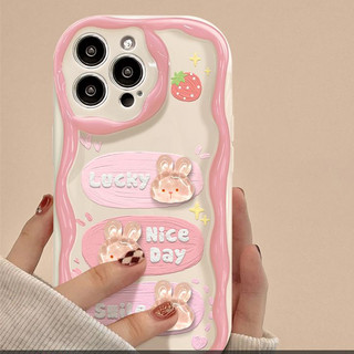 Ốp lưng iphone cạnh sóng nổi Thỏ hồng lucky dành cho ip 6/7/8/plus/x/xr/xs/11/12/13/14/15/16/pro max - xx1033